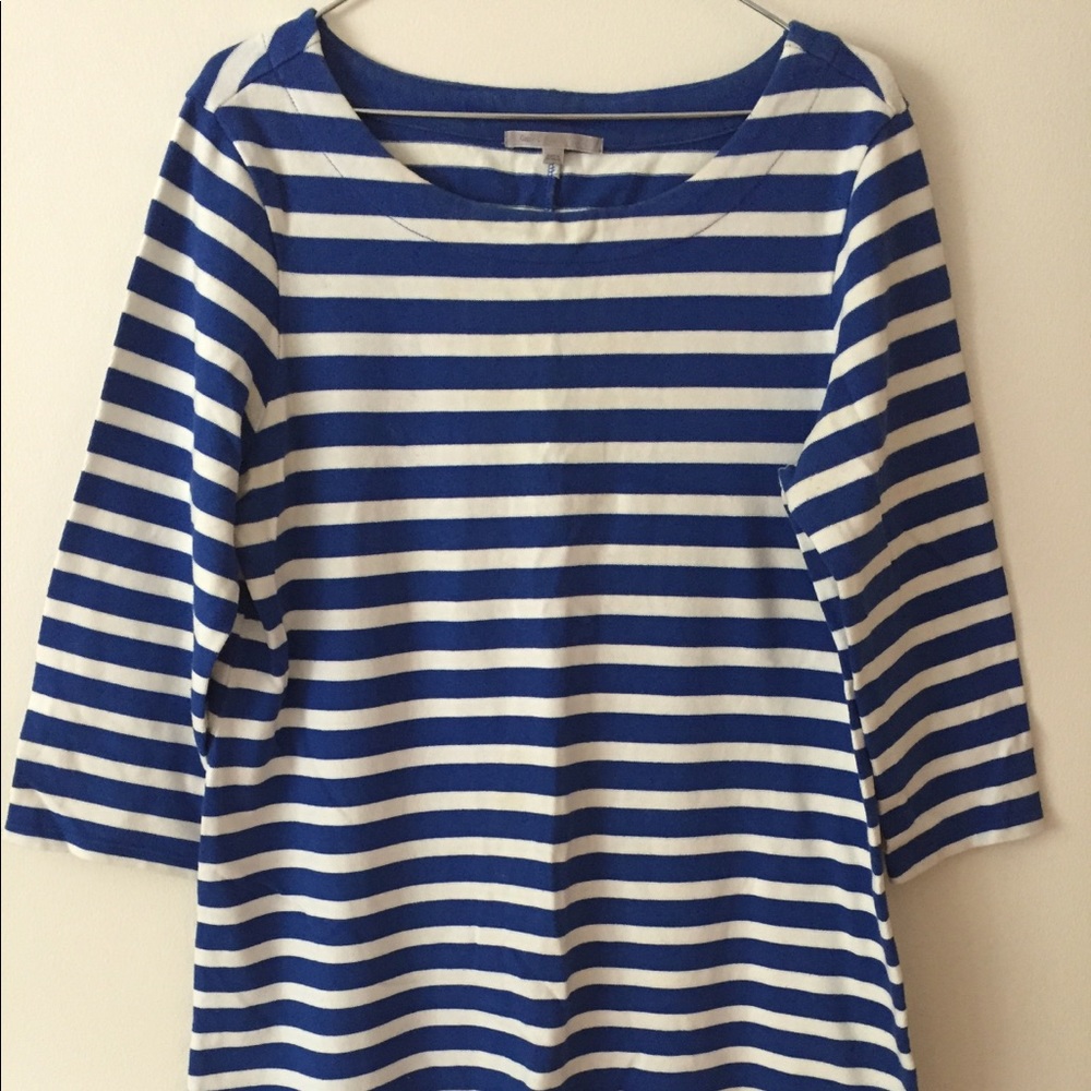 Gap blue & white striped dress